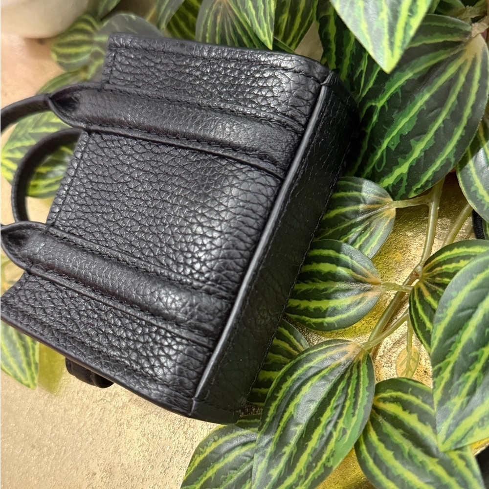 NWOT Marc Jacobs Black Leather Mini Tote Bagcharm - Picture 6 of 6